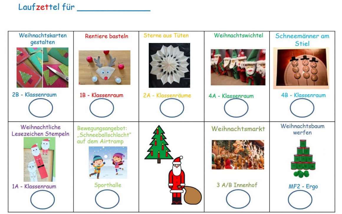 Weihnachtsprojekttag der Grundstufe