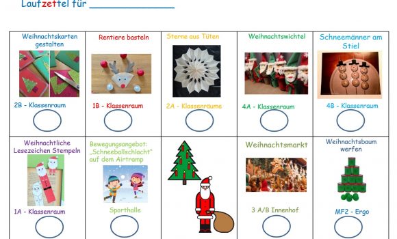 Weihnachtsprojekttag der Grundstufe